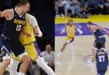 Jokić sorprende a la NBA con un pase de espaldas ante Lakers
