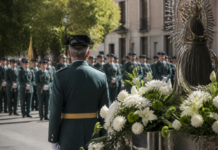 Baza rinde homenaje a la Guardia Civil por la Virgen del Pilar