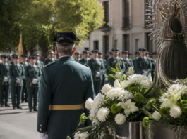 Baza rinde homenaje a la Guardia Civil por la Virgen del Pilar