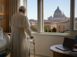 El papa vuelve a caminar y gobierna el Vaticano desde el hospital