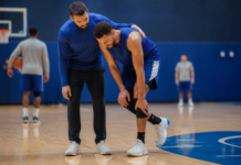 Alerta en los Warriors: Curry sale cojeando en un entrenamiento