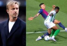 Guti cuestiona al VAR tras la entrada de Cancelo a Diomandé